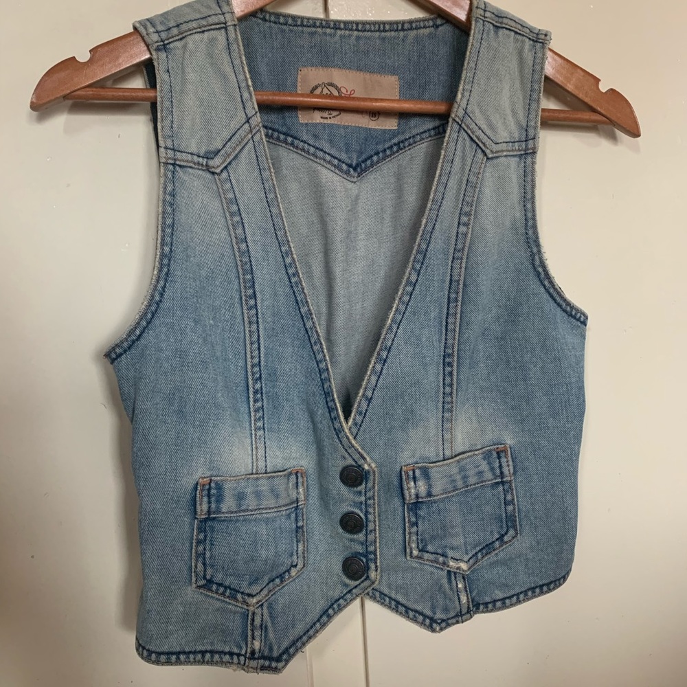 GAP denim vest XS